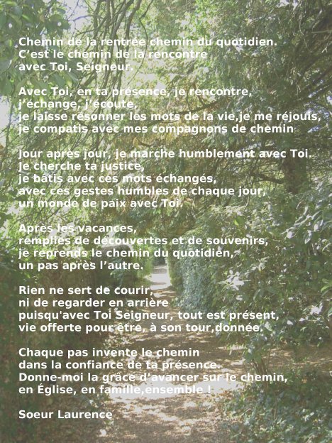 Chemin de rentrée