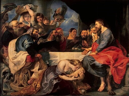 le repas chez simon le pharisien, rubens, 1618 1620, musée de l’ermitage de saint pétersbourg